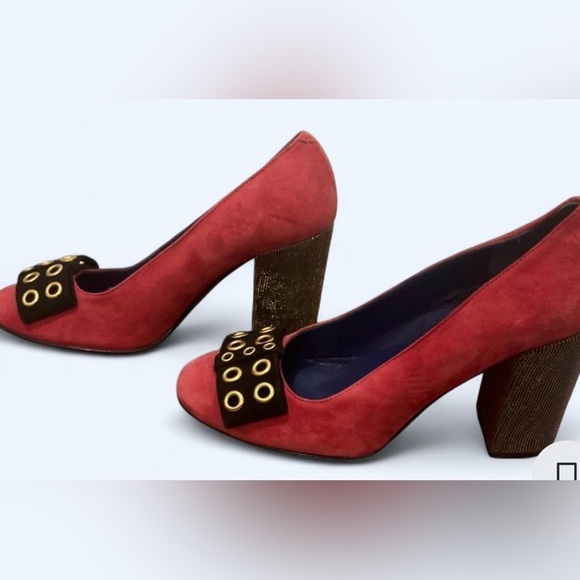 NWOT Rangoni Firenze Red Cashmere Heels - Picture 1 of 4